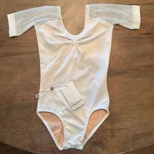 AK Dancewear Chloe in Core White YXL NWT Leotard